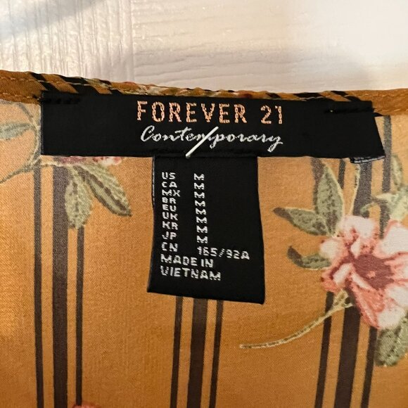 Forever 21 Contemporary - Boho Style Blouse With Balloon Sleeves - Womens Medium - Picture 5 of 6